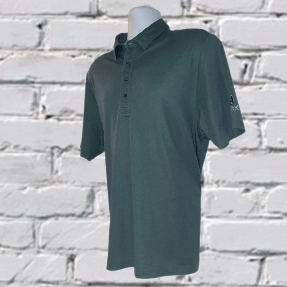 TravisMathew Golf Polo Shirt | Size L | Green | Gainey Ranch Golf Club Emblem